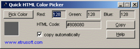 Quick HTML Color Picker 1.0